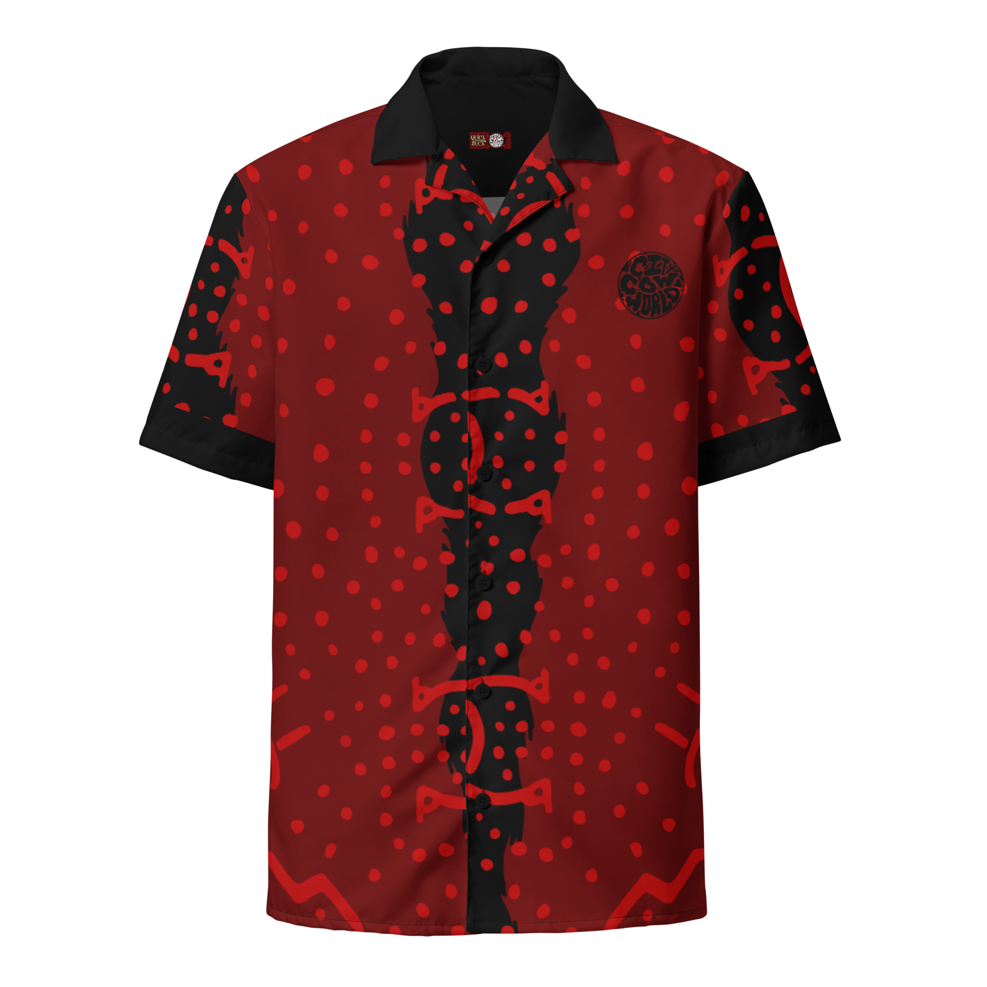 QUICK BUCK BUTTON UP - RED