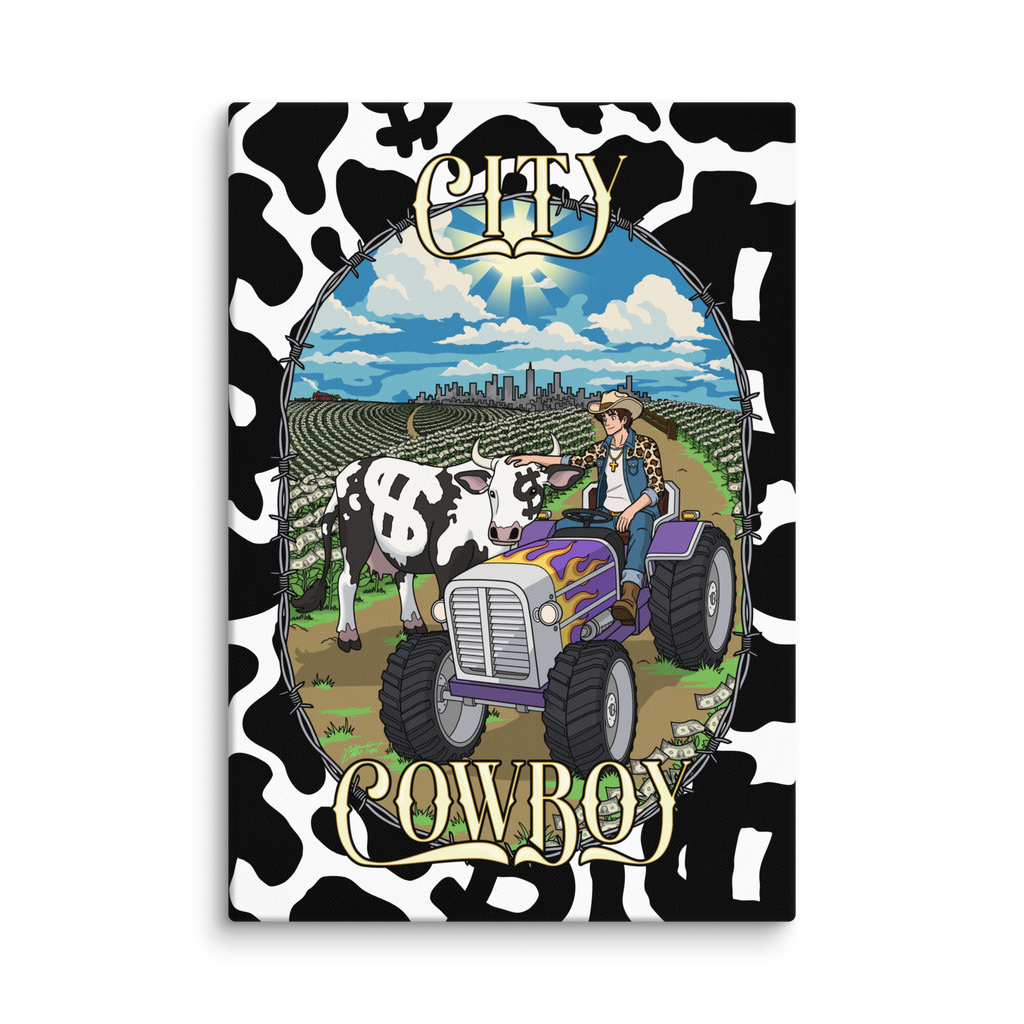 CITY COWBOY CA$H COW - Canvas Print