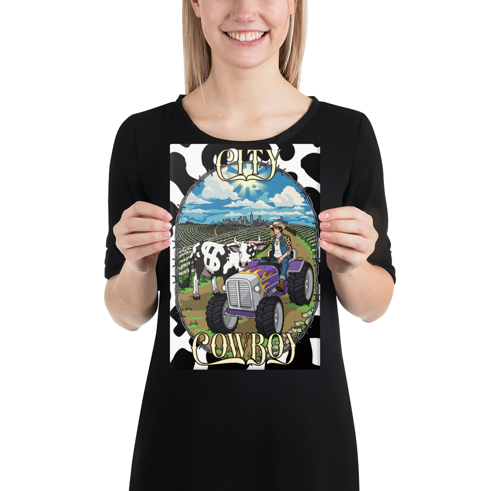 CITY COWBOY CA$H COW - Canvas Print