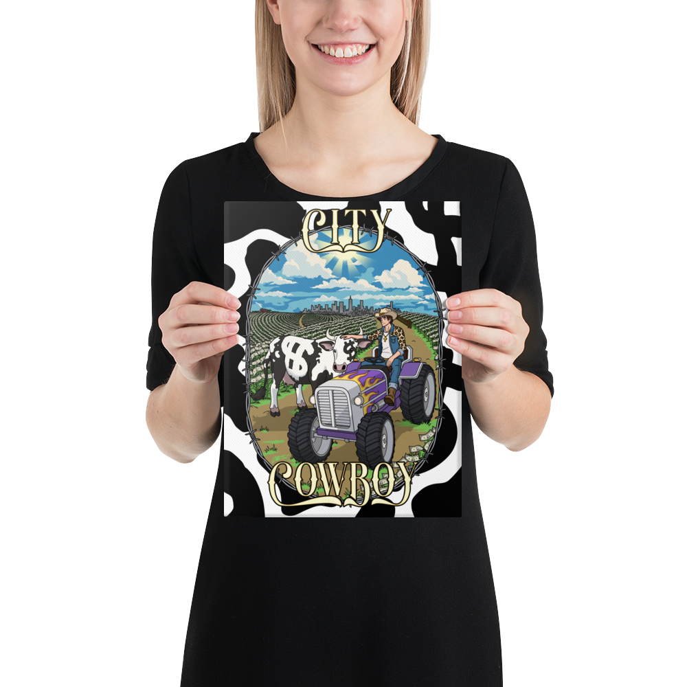 CITY COWBOY CA$H COW - Canvas Print