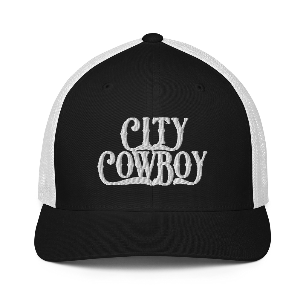 City Cowboy Trucker Cap - WHITE LETTERS