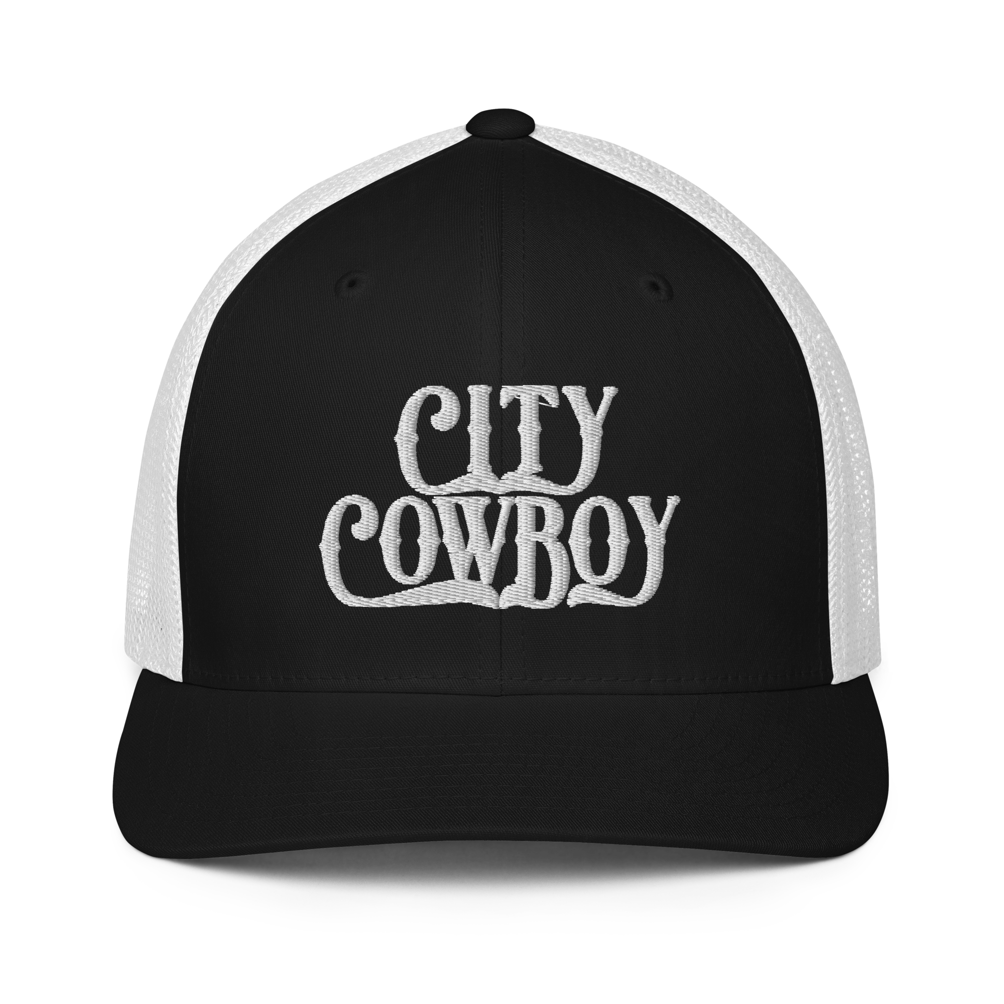 City Cowboy Trucker Cap - WHITE LETTERS