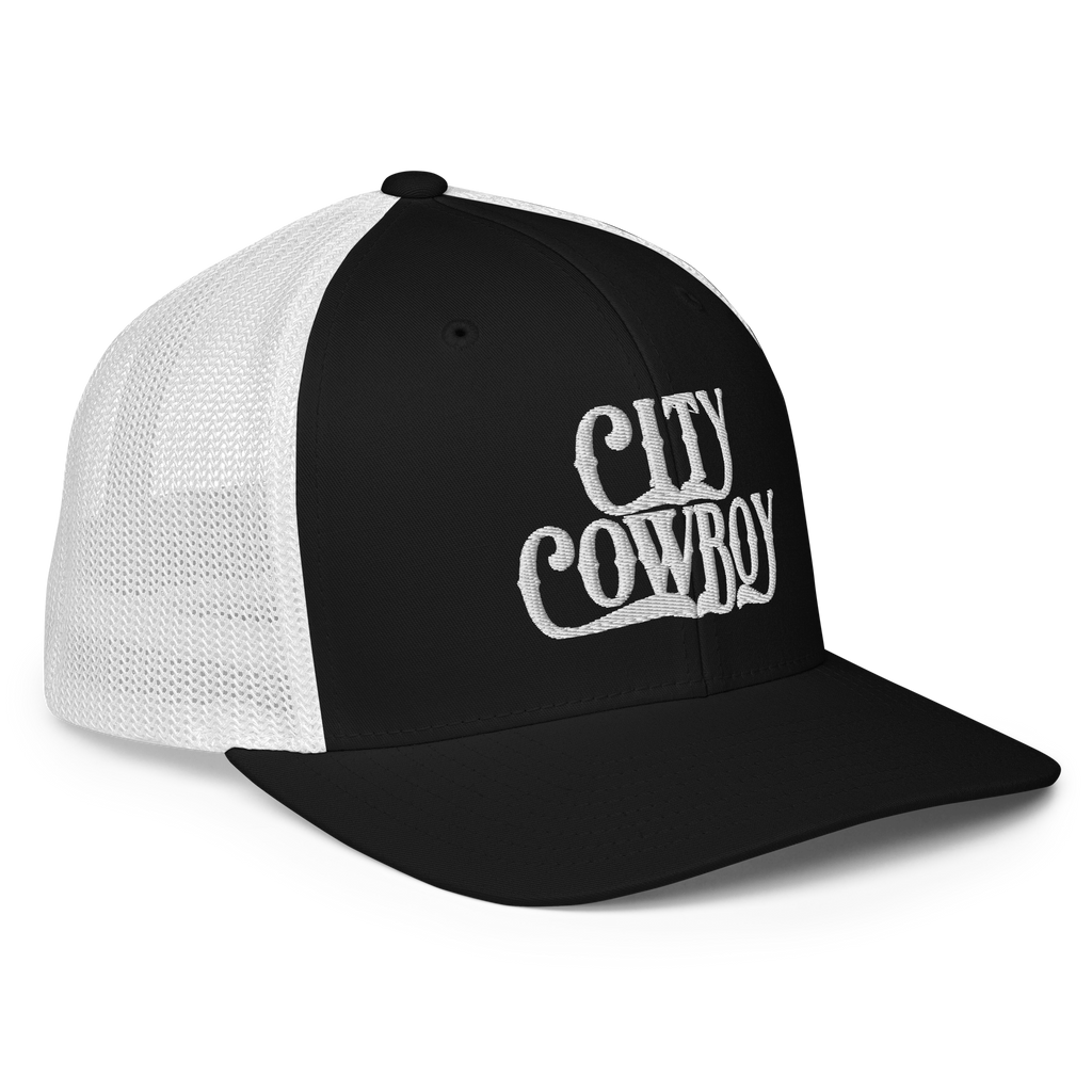 City Cowboy Trucker Cap - WHITE LETTERS