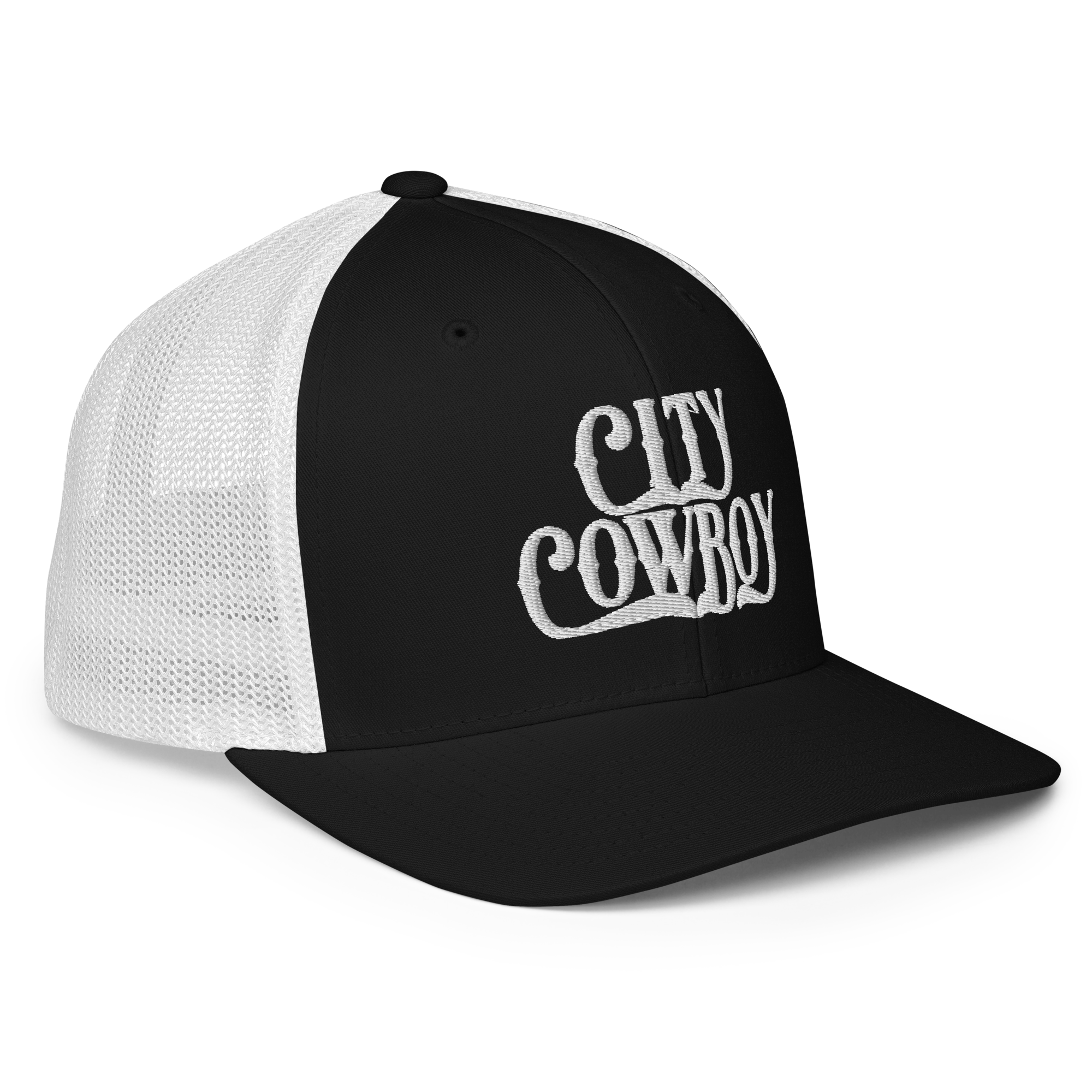 City Cowboy Trucker Cap - WHITE LETTERS