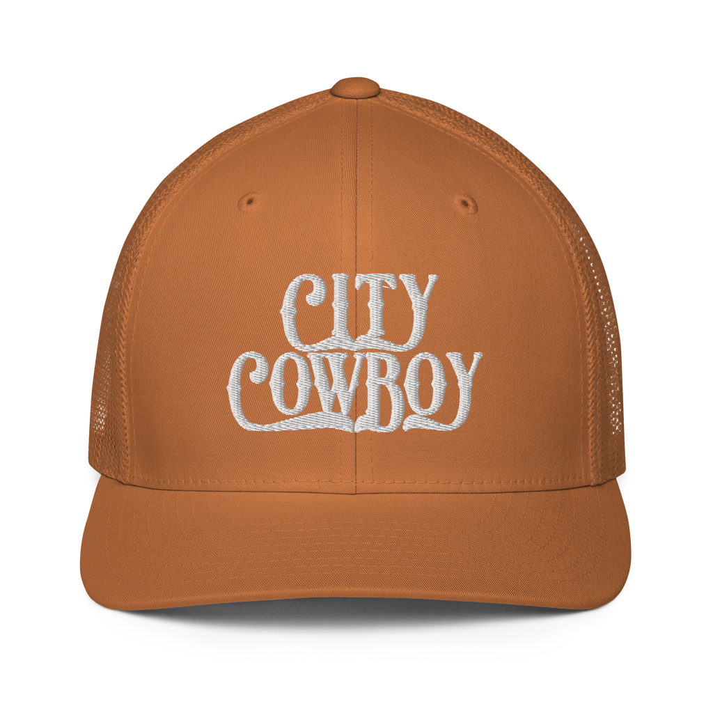 City Cowboy Trucker Cap - WHITE LETTERS