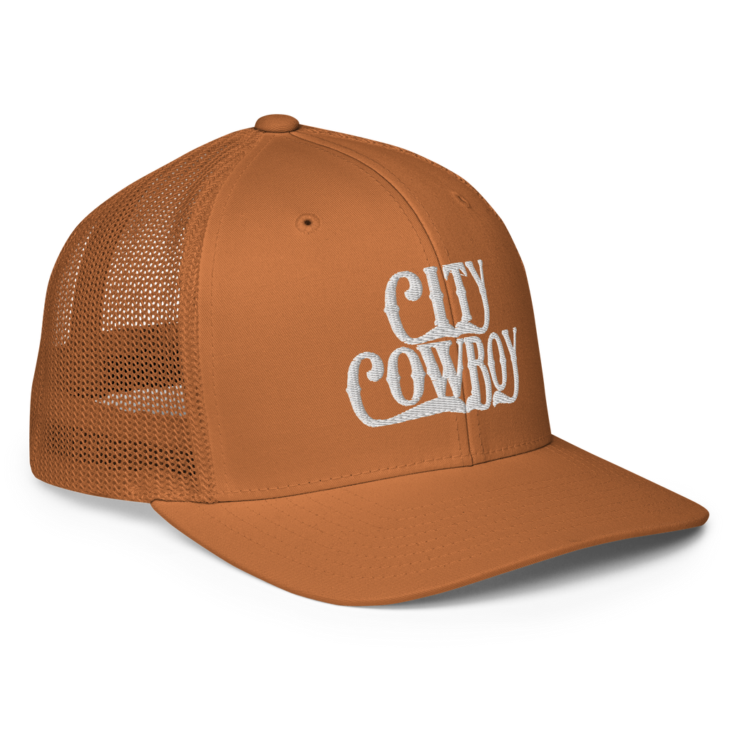 City Cowboy Trucker Cap - WHITE LETTERS