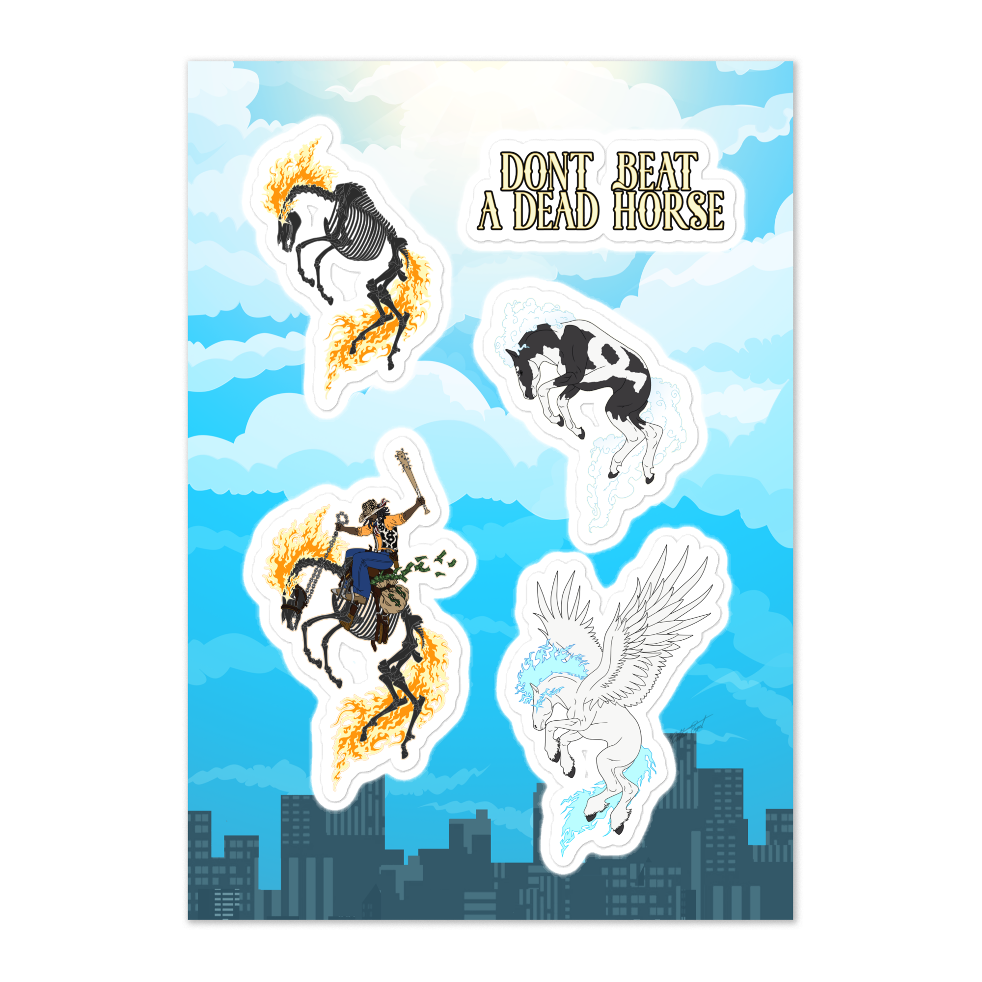 CITY COW WORLD MASCOT STICKER SHEET 3