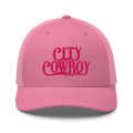 City Cowboy Trucker Cap - PINK LETTERS