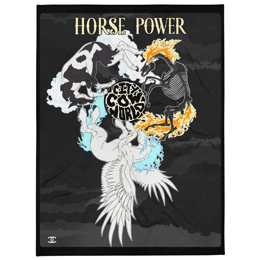 HORSE POWER - Throw Blanket